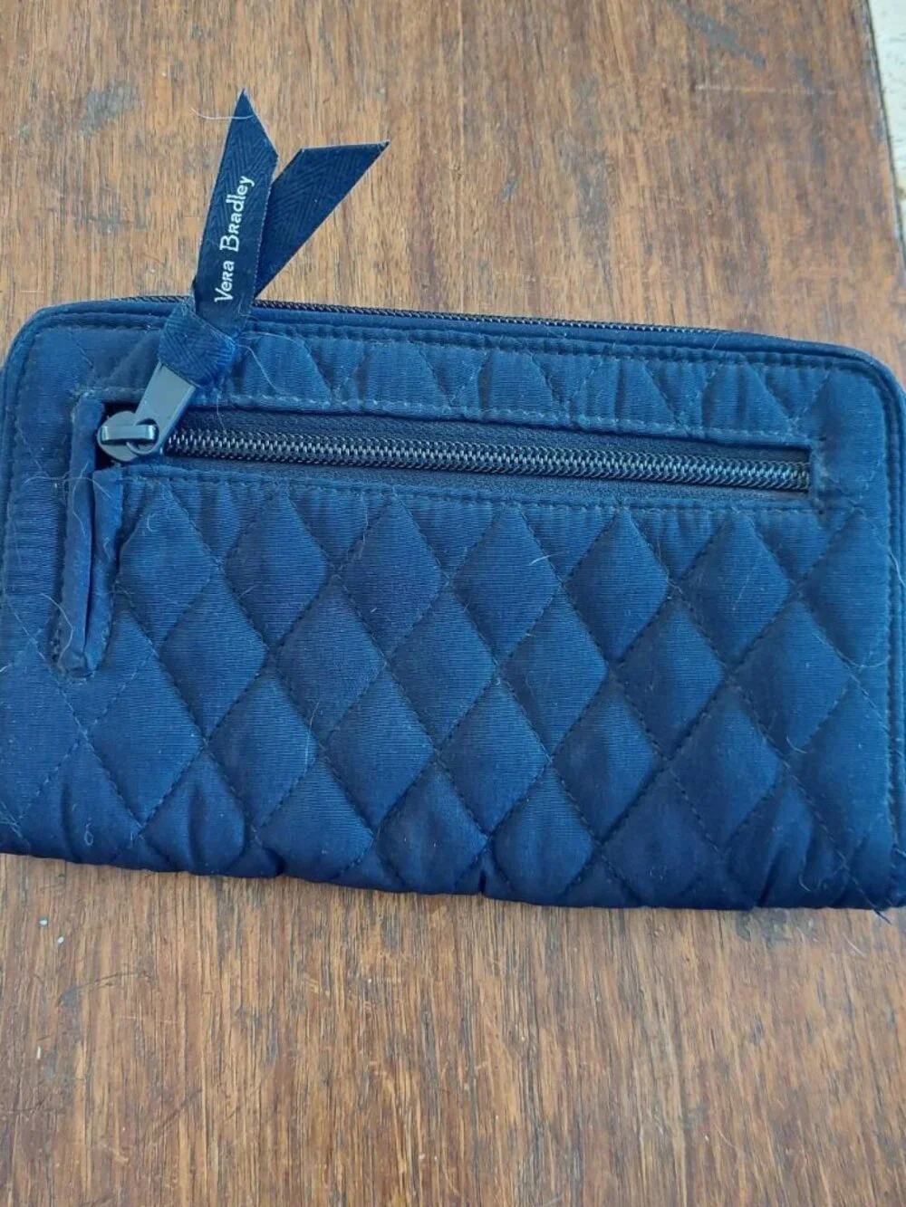 Vera Bradley navy blue quilted wallet #preppy #classic